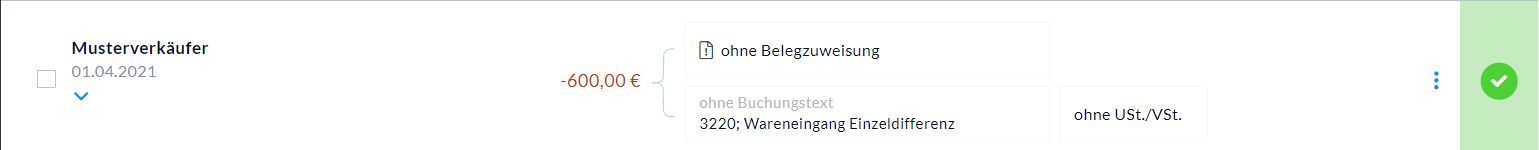 Buchungsbeispiel Einkauf Differenzbesteuerung