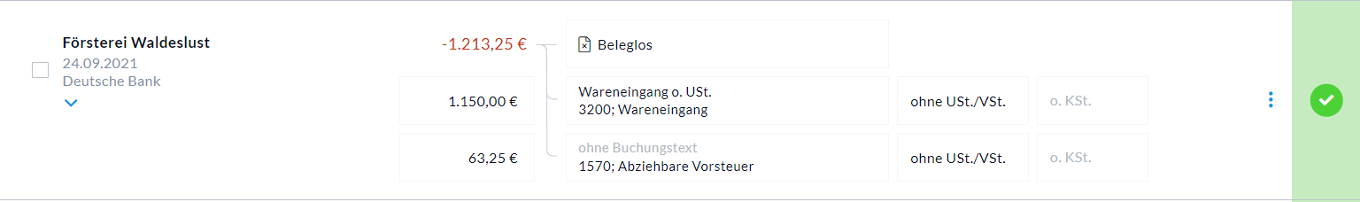 Workaround Teilbuchung für 5,5% bzw. 10,7% Vorsteuer