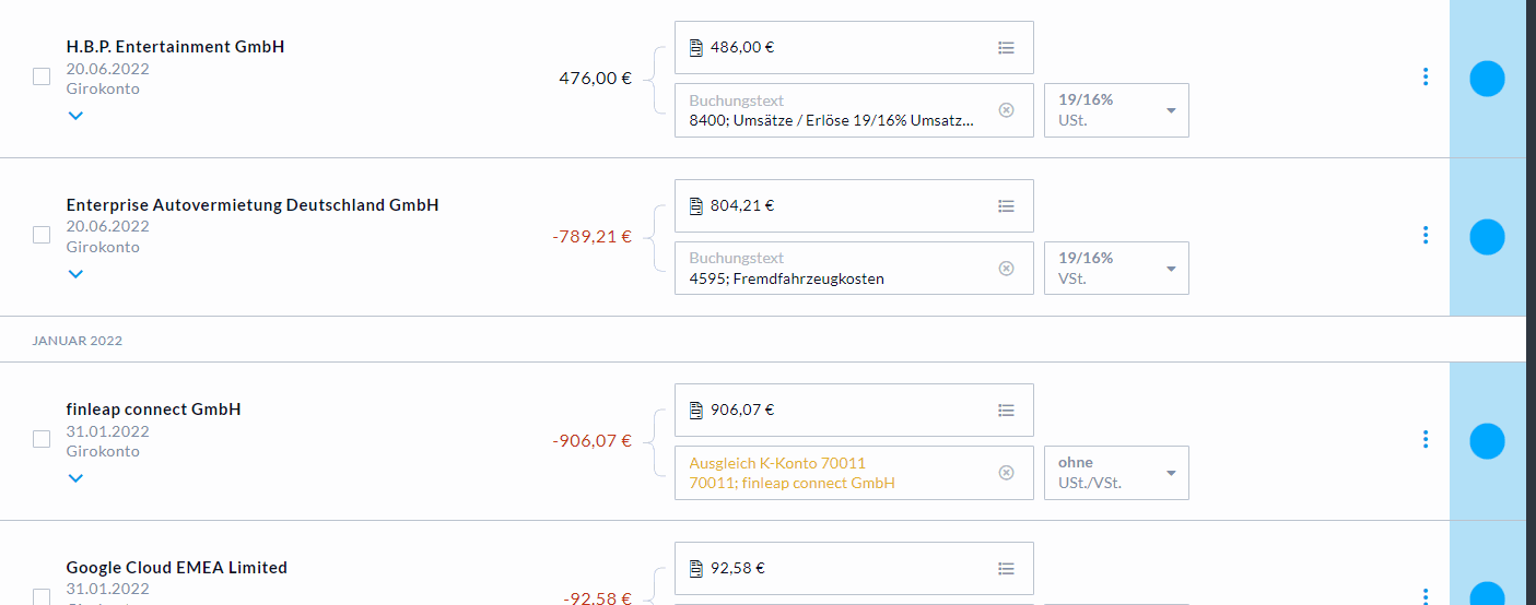 Erhaltene Skonti buchen