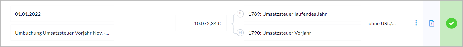 Abgrenzungsbuchung Schritt 2