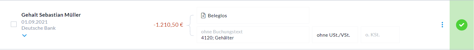 Gehaltszahlung ohne Lohnjournal