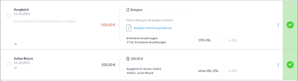 Workaround Ausgleich Debitor über Basiskonto