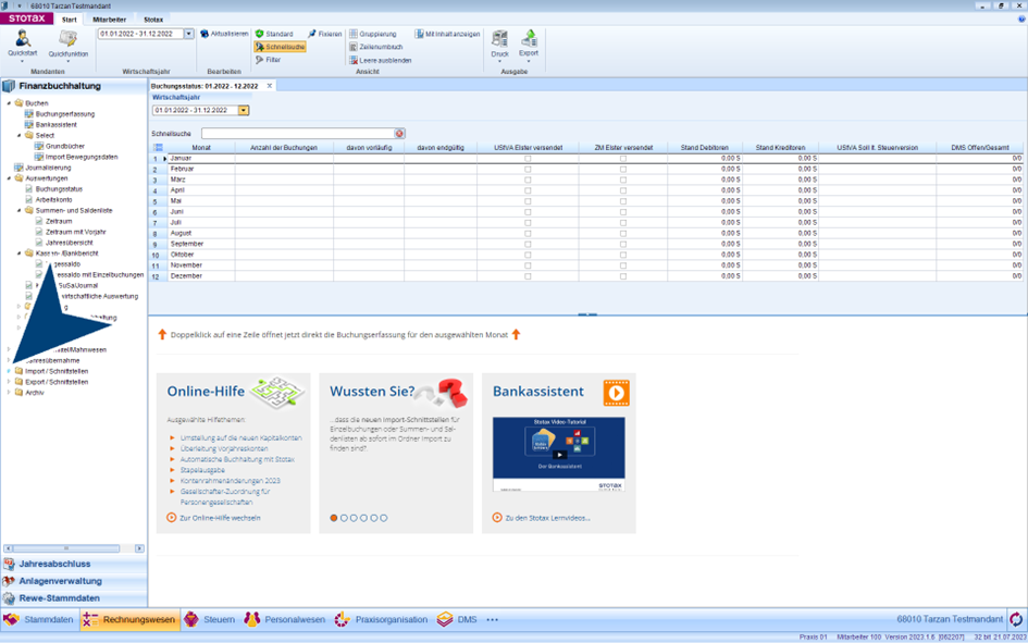 Stotax Menüpfad für Nuumera Import