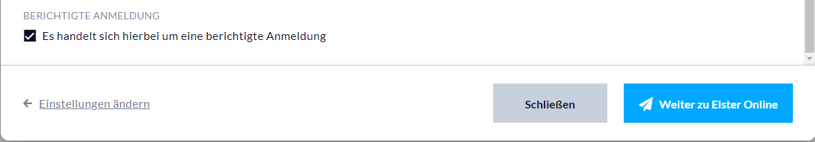 Option zur berichtigten Umsatzsteuer-Voranmeldung in Nuumera aktivieren