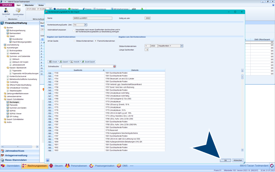 Leseansicht Kontenplan