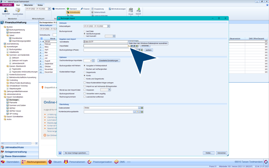 Dateiauswahl Importdatei