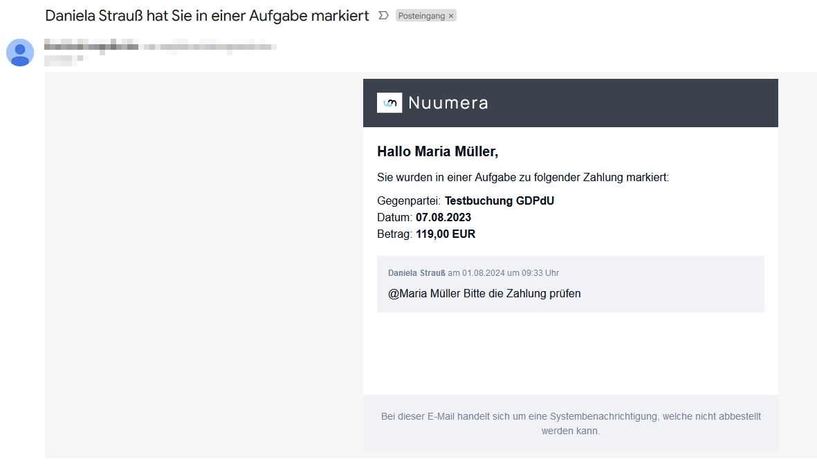 Benachrichtigungsliste