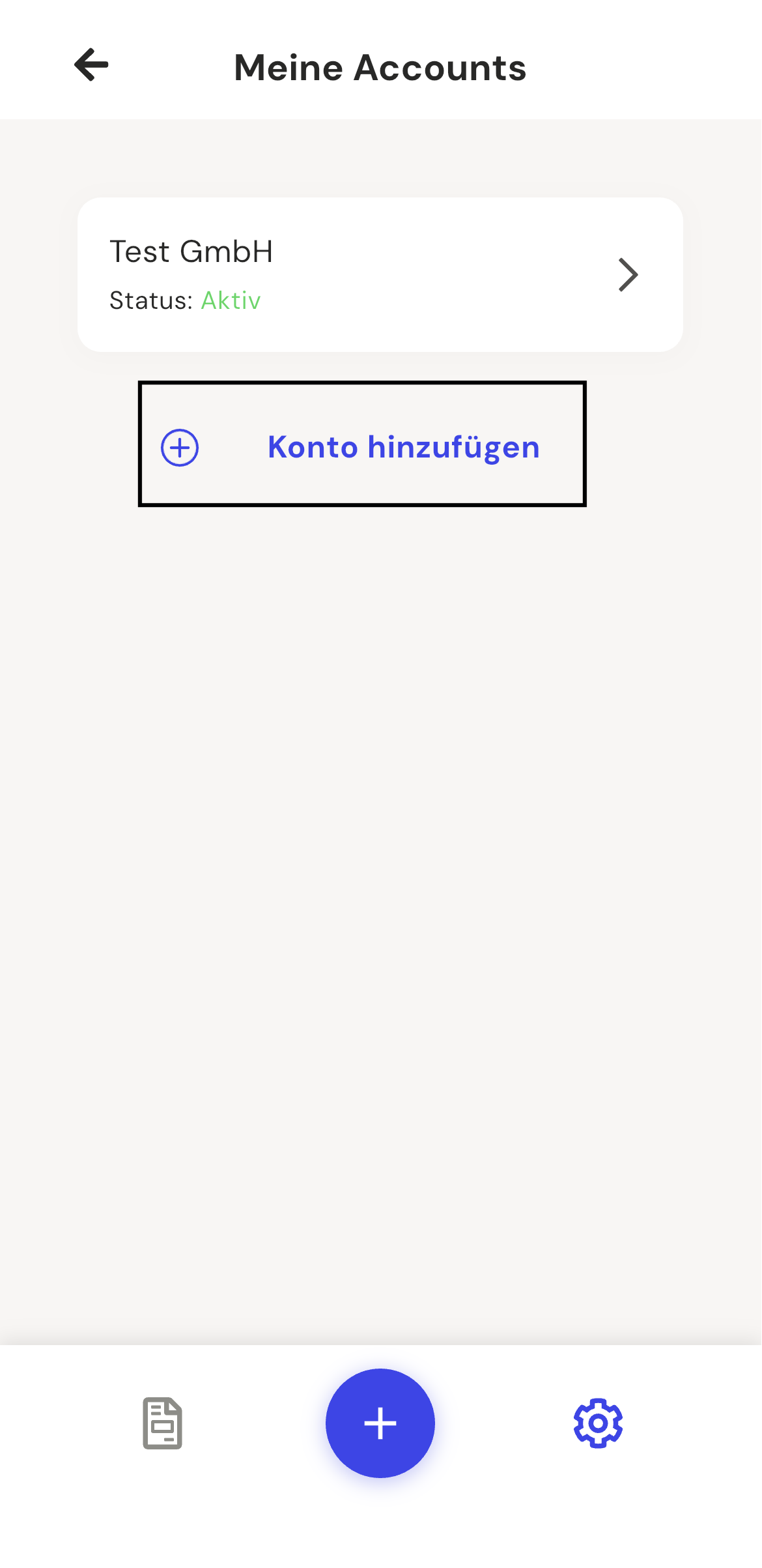 Account-Wechsel in der App