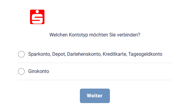 Auswahlmöglichkeit für unterschiedliche Kontentypen in Qwist.