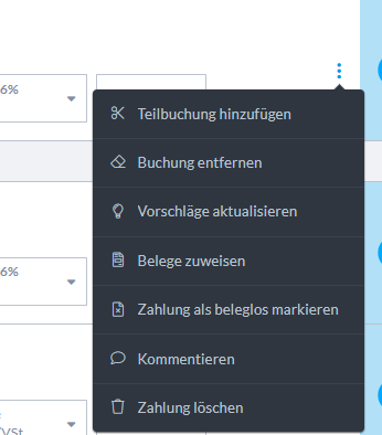 Zahlung in Nuumera einzeln löschen