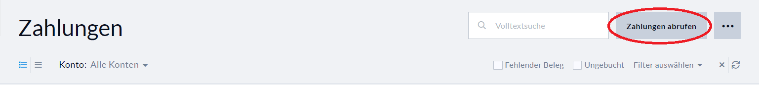 Manueller Zahlungsabruf in Nuumera